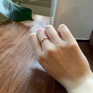 10K Yellow Gold Hammered 3 mm Band